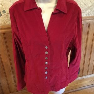Dress Barn red corduroy jacket